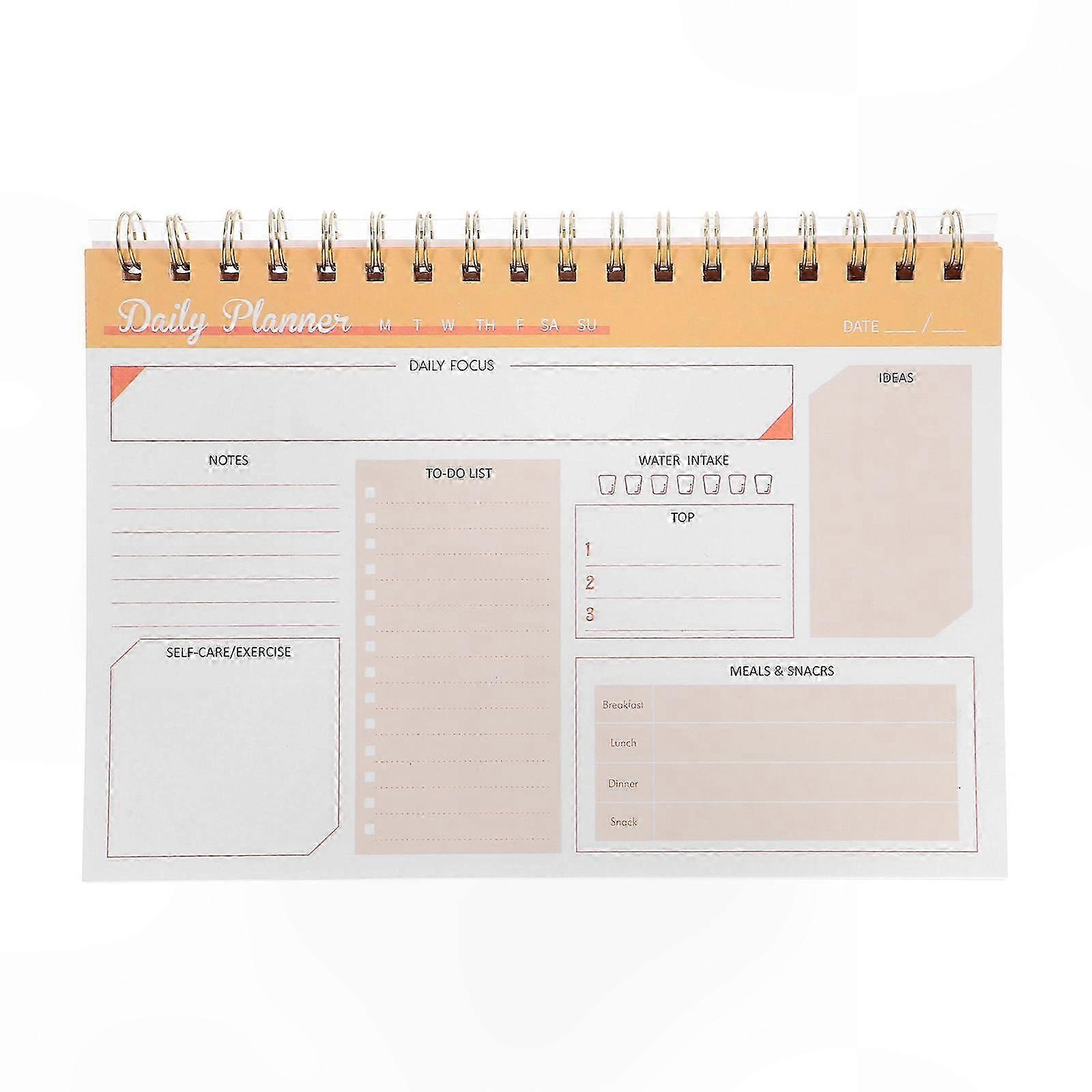 Daily Planner Notepad for Family Scheduling Spiral Bound Time Management Tool 1 Pack