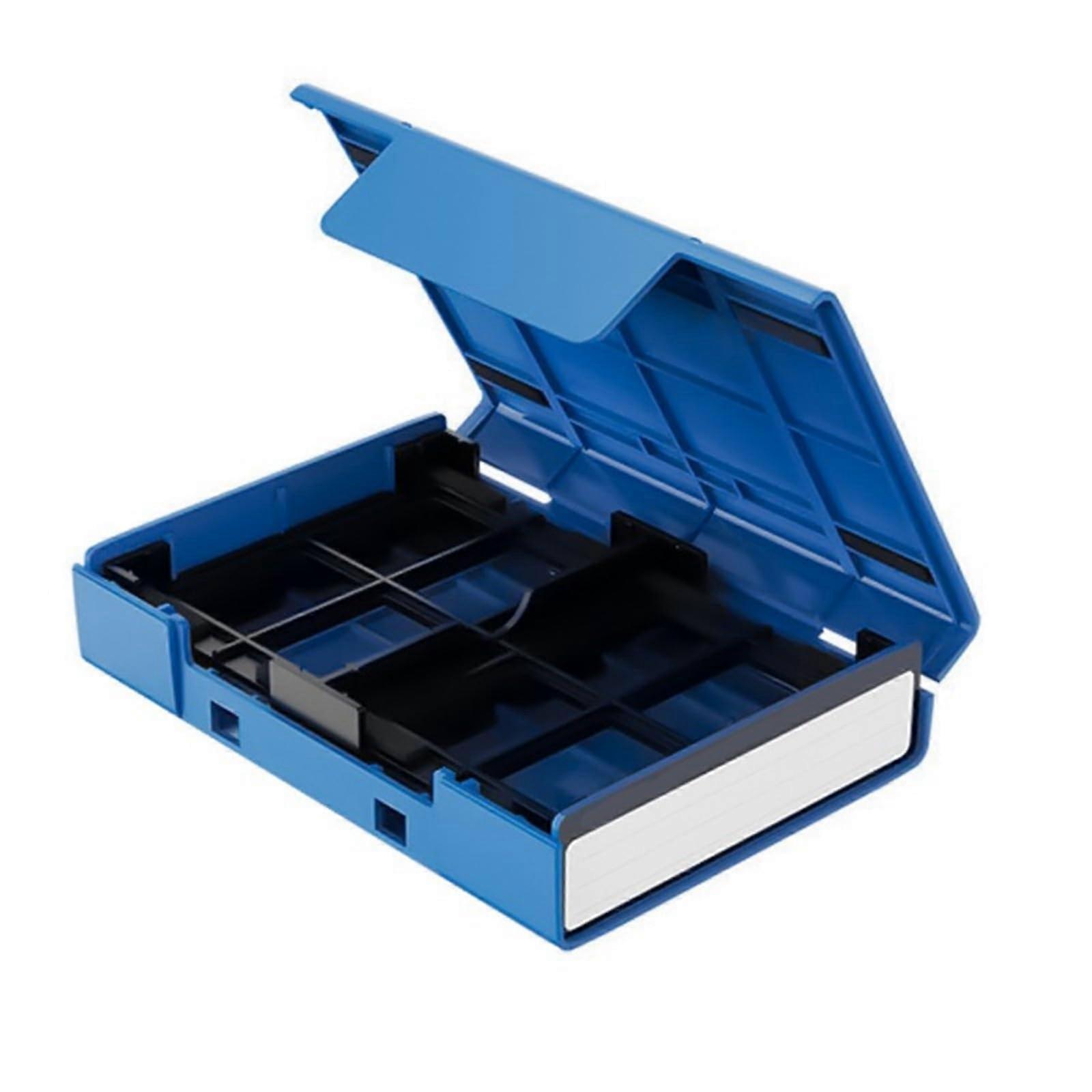ABS Hard Drives Organizers Box 4x2.5Inch Or 1x3.5Inch Drive Bays Carrying Case Blue