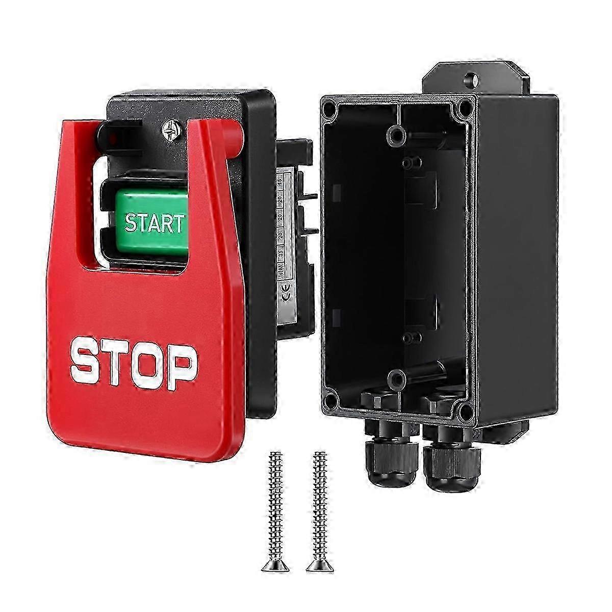 110V/220V Single Phase Power Switch with Large Stop Sign Paddle - On/Off Safety Switch for Easy Cont