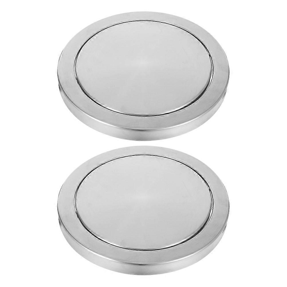 Countertop Trash Can Lid Stainless Steel Flush-Mount Swing Lid 4Pcs
