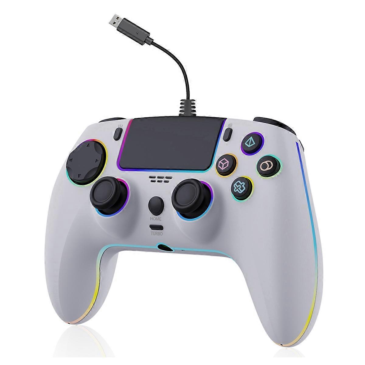 For Wired Gamepad RGB Lights Hall Trigger Vibration Continuous Back Button PC/Steam Game Controller