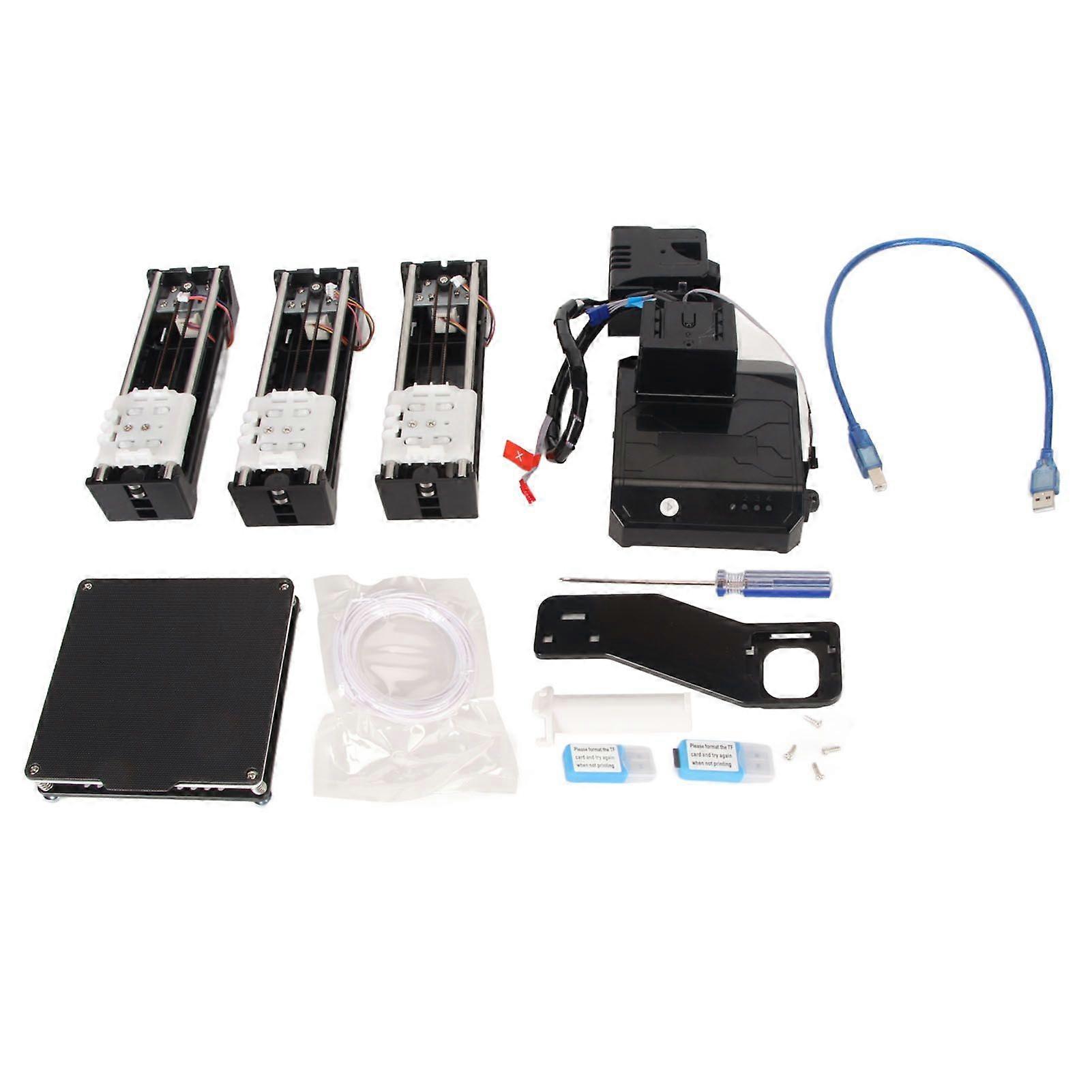 FDM Mini 3D Printer for Beginners High Printing Accuracy Uniform Heating Printing Volume 4x4x4in Mini 3D Printer 100240V UK Plug