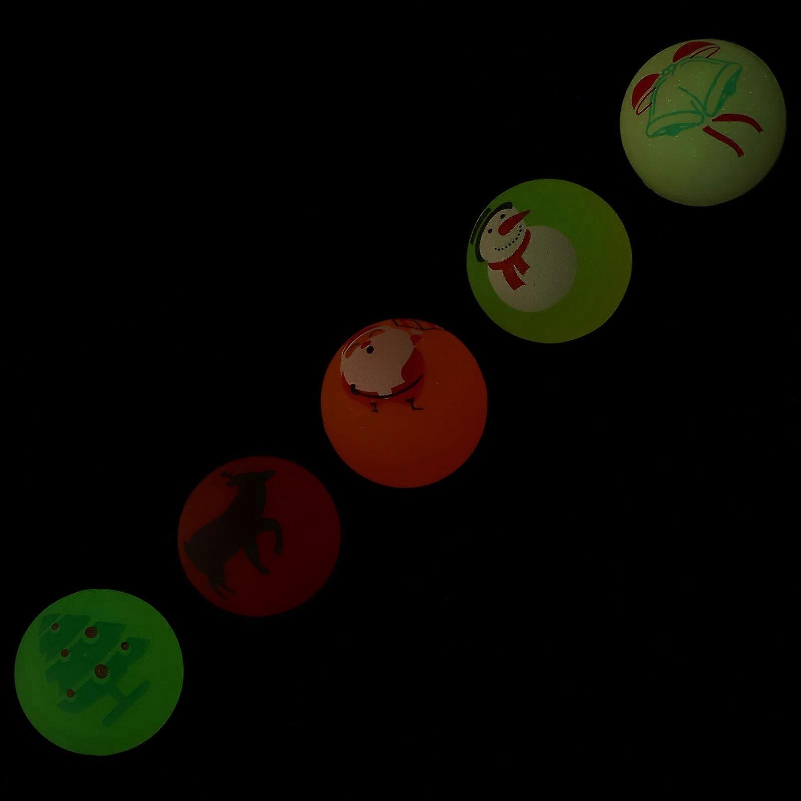 Assorted Color Night Light Rubber Bouncy Balls for Pets 12Pcs