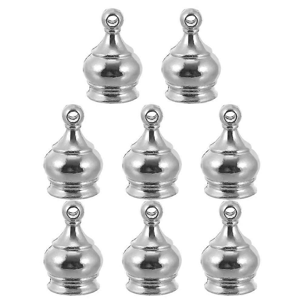 Zinc Alloy Lamp Finial Silver Decorative Screw Knobs for 24Pcs Lamp Accessories