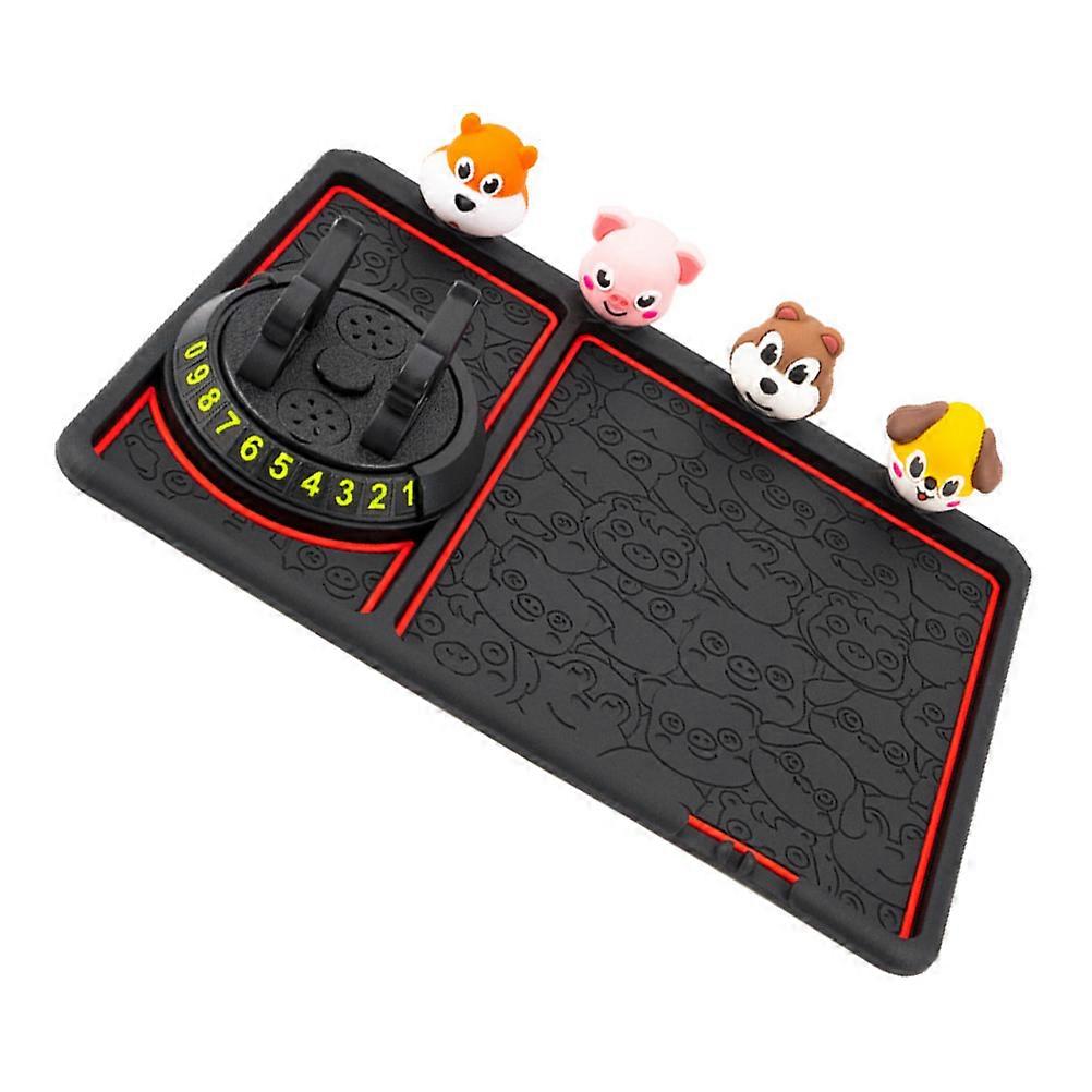 Dashboard Non-Slip Phone Pad Car Holder with 3Pcs Animal Cushion
