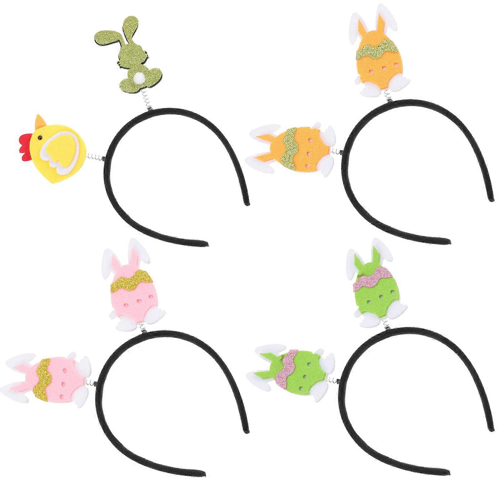Cartoon Easter Hairband for Decor 4Pcs Easter Egg Hairband Ornament