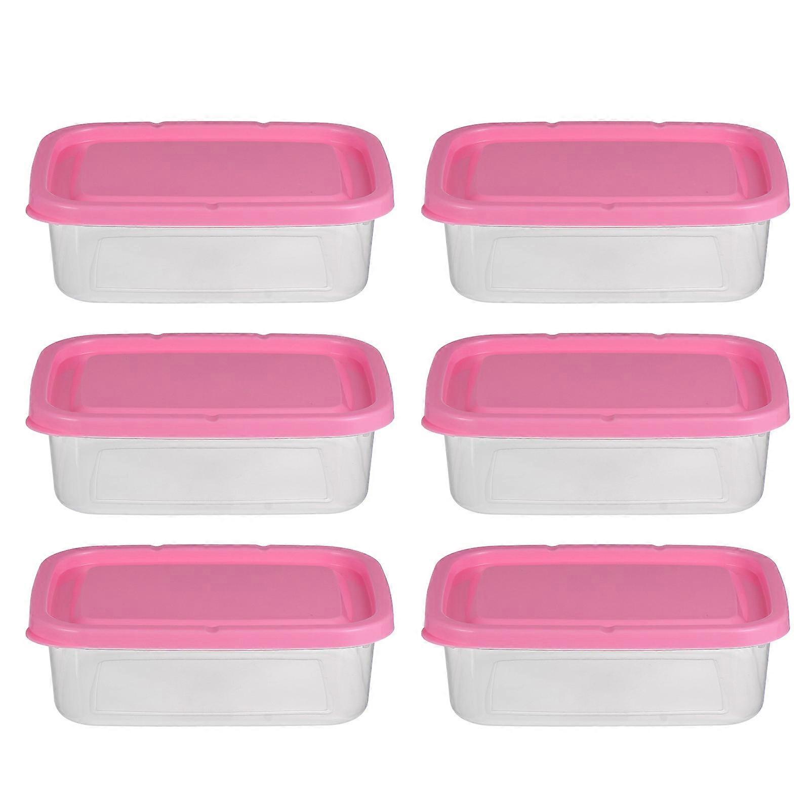 Food Container With Lid 650ML Storage Containers For Food Daily Use Moisture-Proof Mildew-Proof Square 1Set