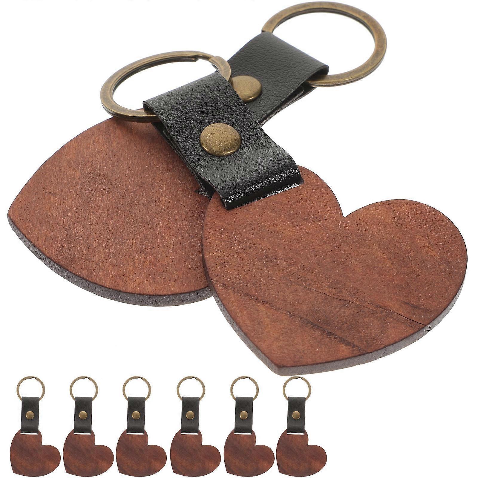 Blank Wooden Key Ring 24 Pcs Simple Design Perfect For Decoration And Identification And Students