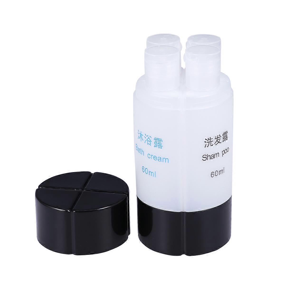 Toiletries Container Travel Bottle Set for Storage Use 2Pcs Black