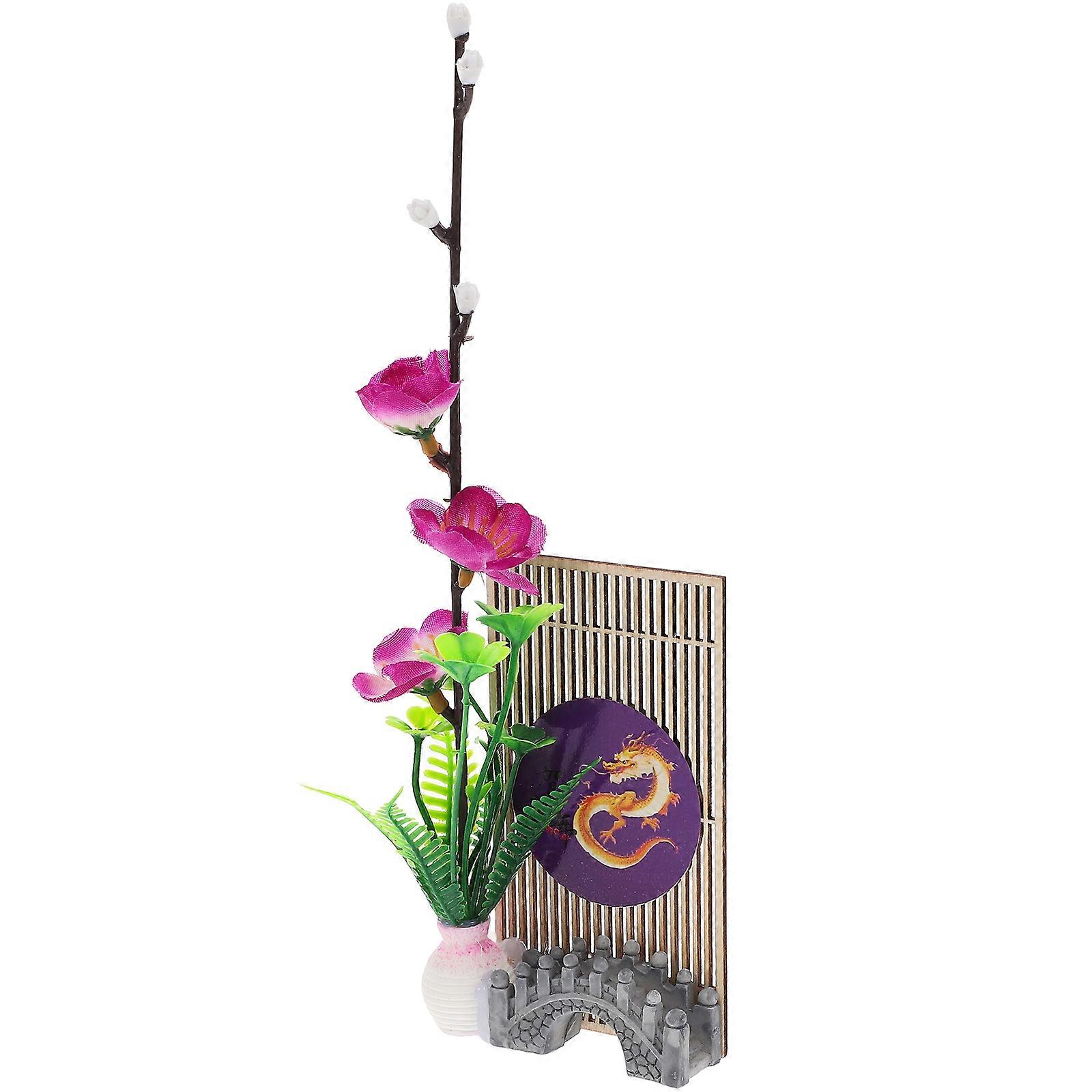 Sashimi Plate Flower Decor Artificial Sushi Ornaments for 2Pcs