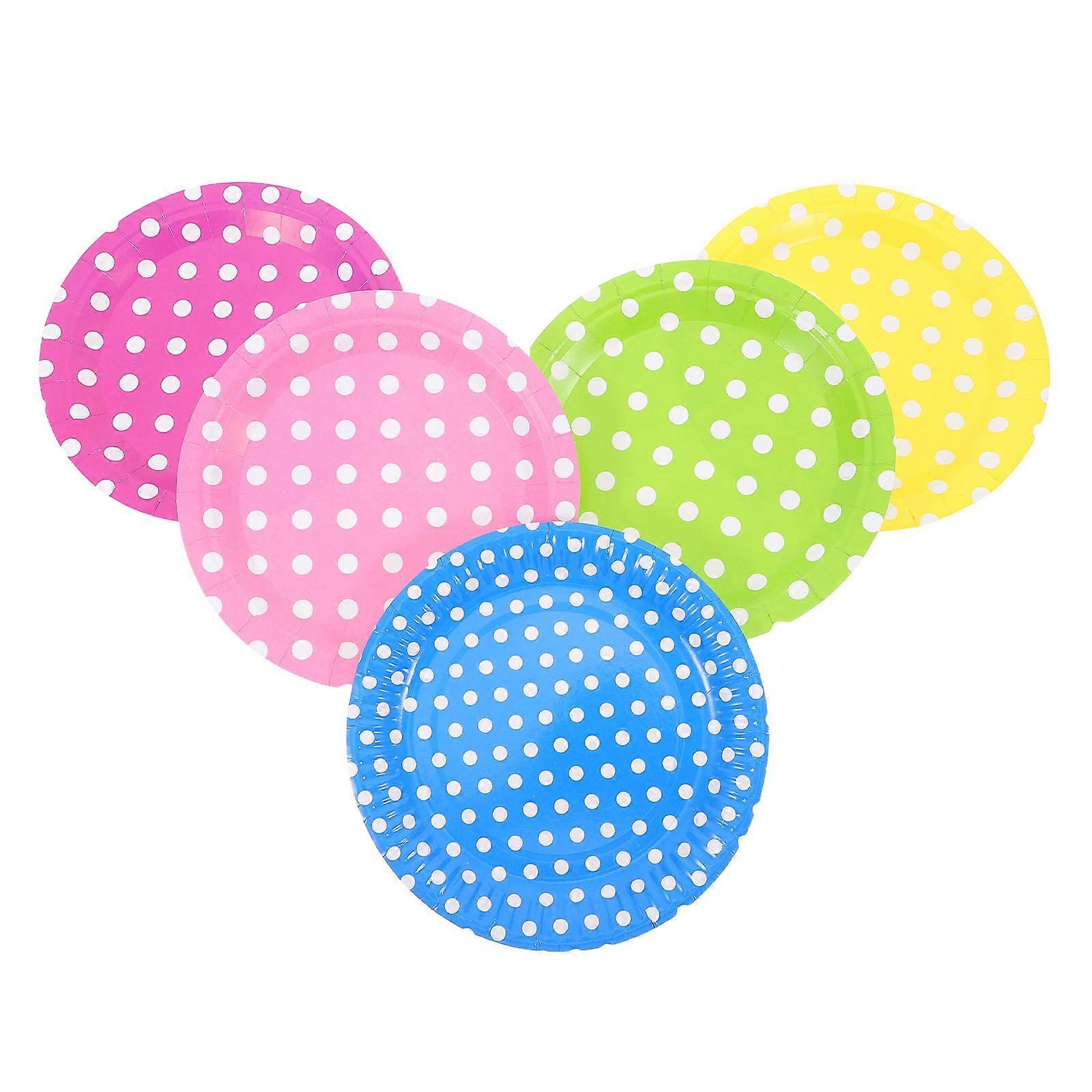 Round Cake Barbecue Guests Hosts Assorted Color for 60Pcs