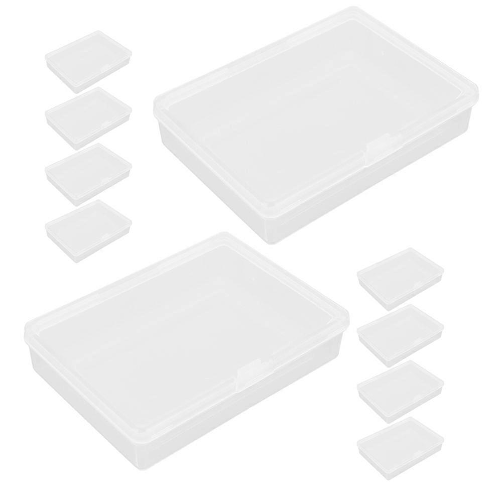 Clear Card Case Box for Storage with Hinged Lid 36Pcs Plastic Containers