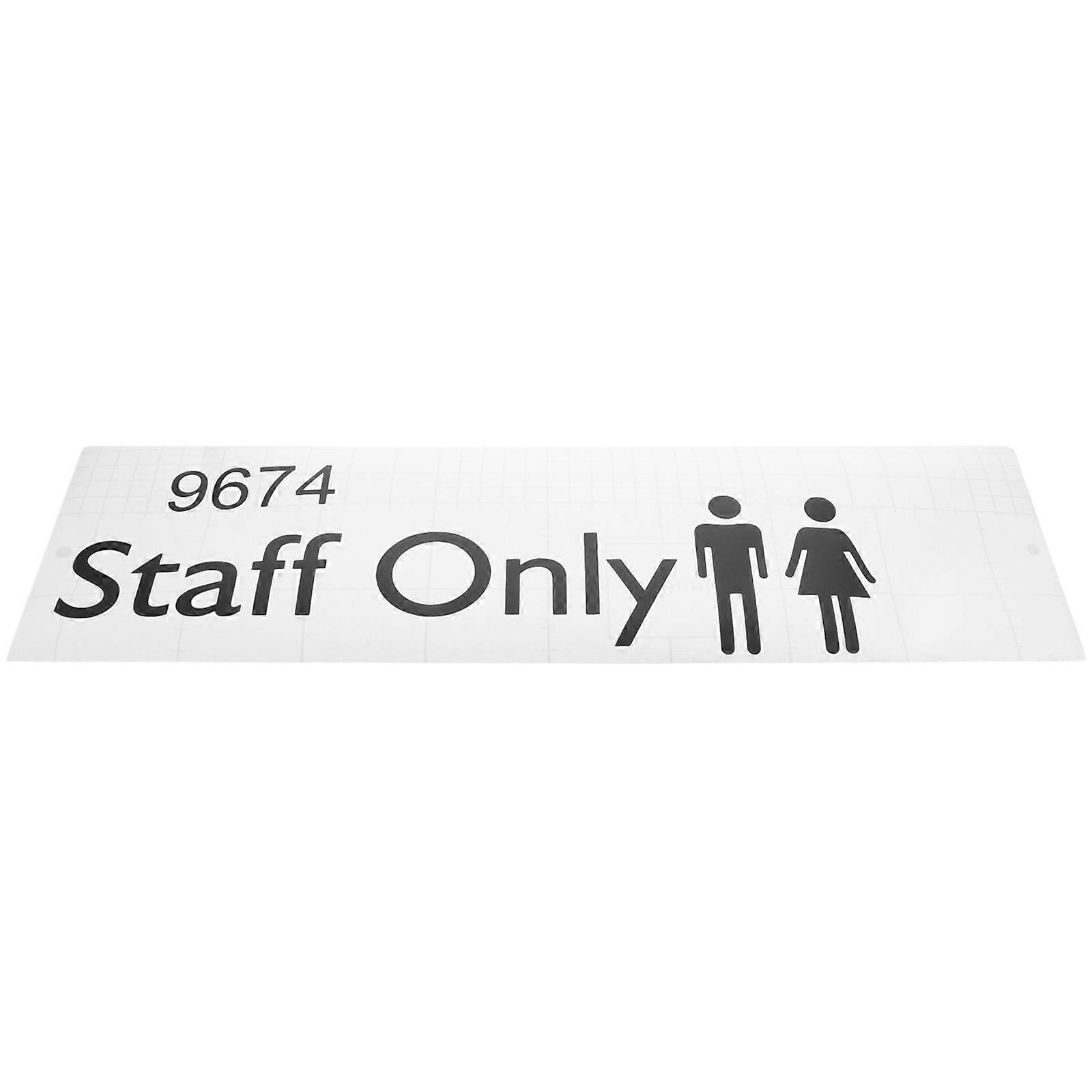 Reusable Staff Only Sign Door Sticker For Business Owners Rectangular 35X10cm Multi Color 5Pcs
