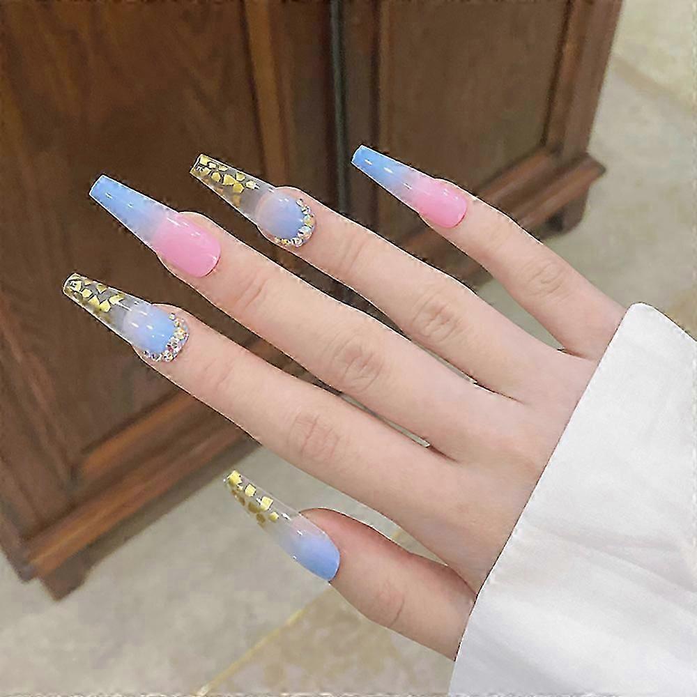 Fake Nails False Nails Long Crystal Press