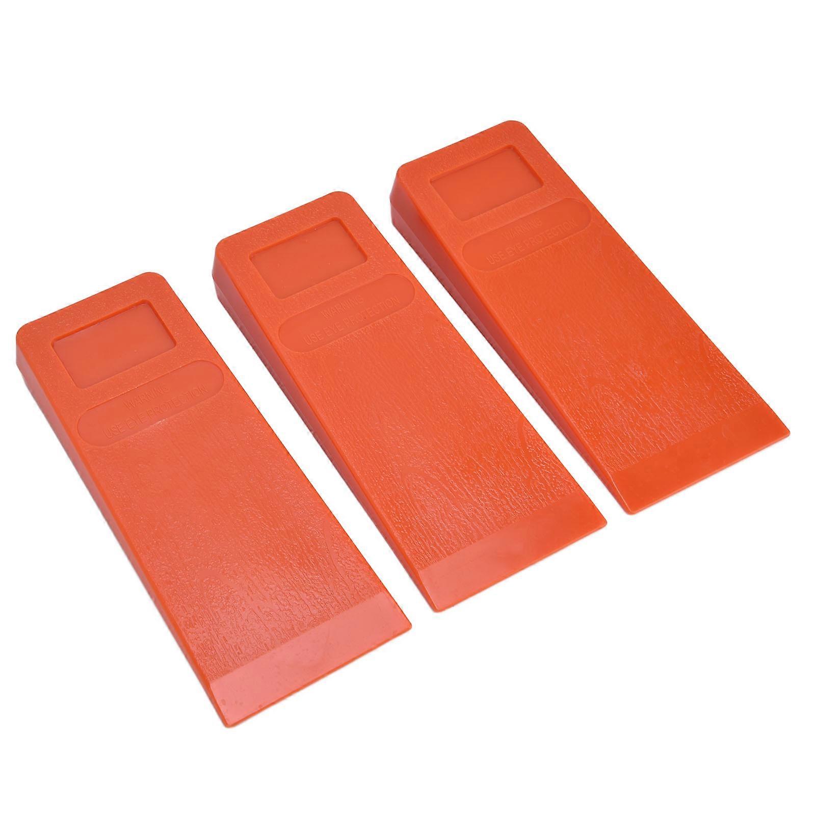 3pcs 8in Red Spiked Plastic Felling Wedges for Tree Cutting