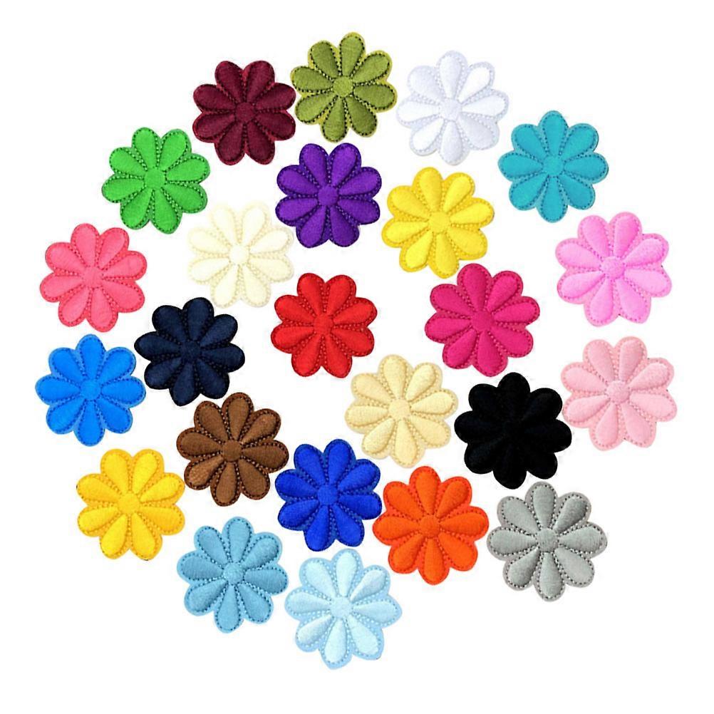 Sew On Embroidered Patches For Diy Projects Handicraft Enthusiasts Assorted Color Square Shape 50Pcs