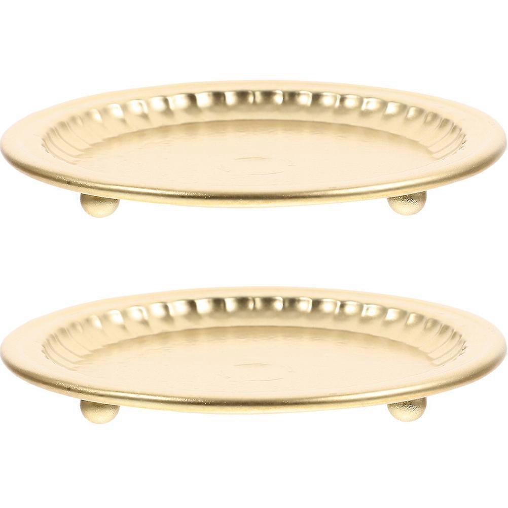 Candle Storage Plate 6 Pcs Candle Holder Round Design Table Decoration Decor Dining Table