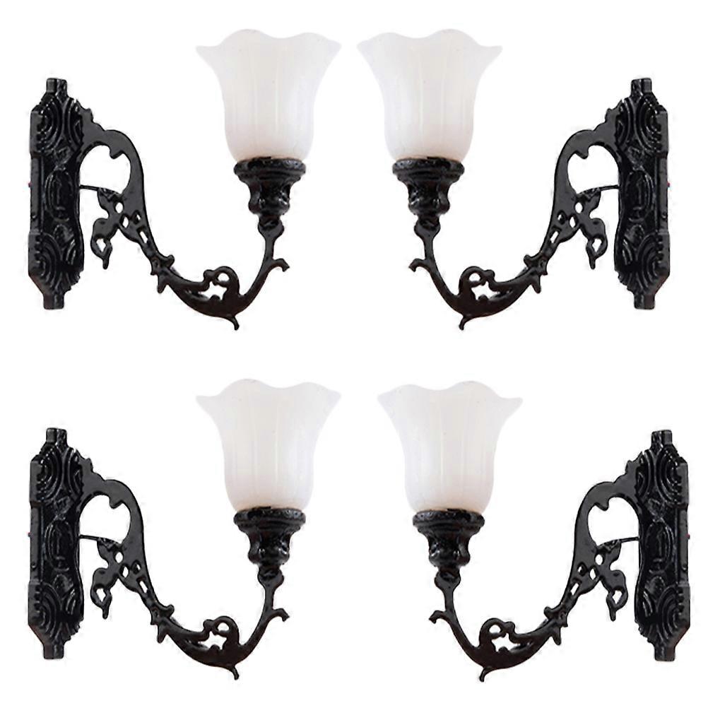 Sand Table Miniature Lamp for Decoration 16Pcs Black Wall Lights