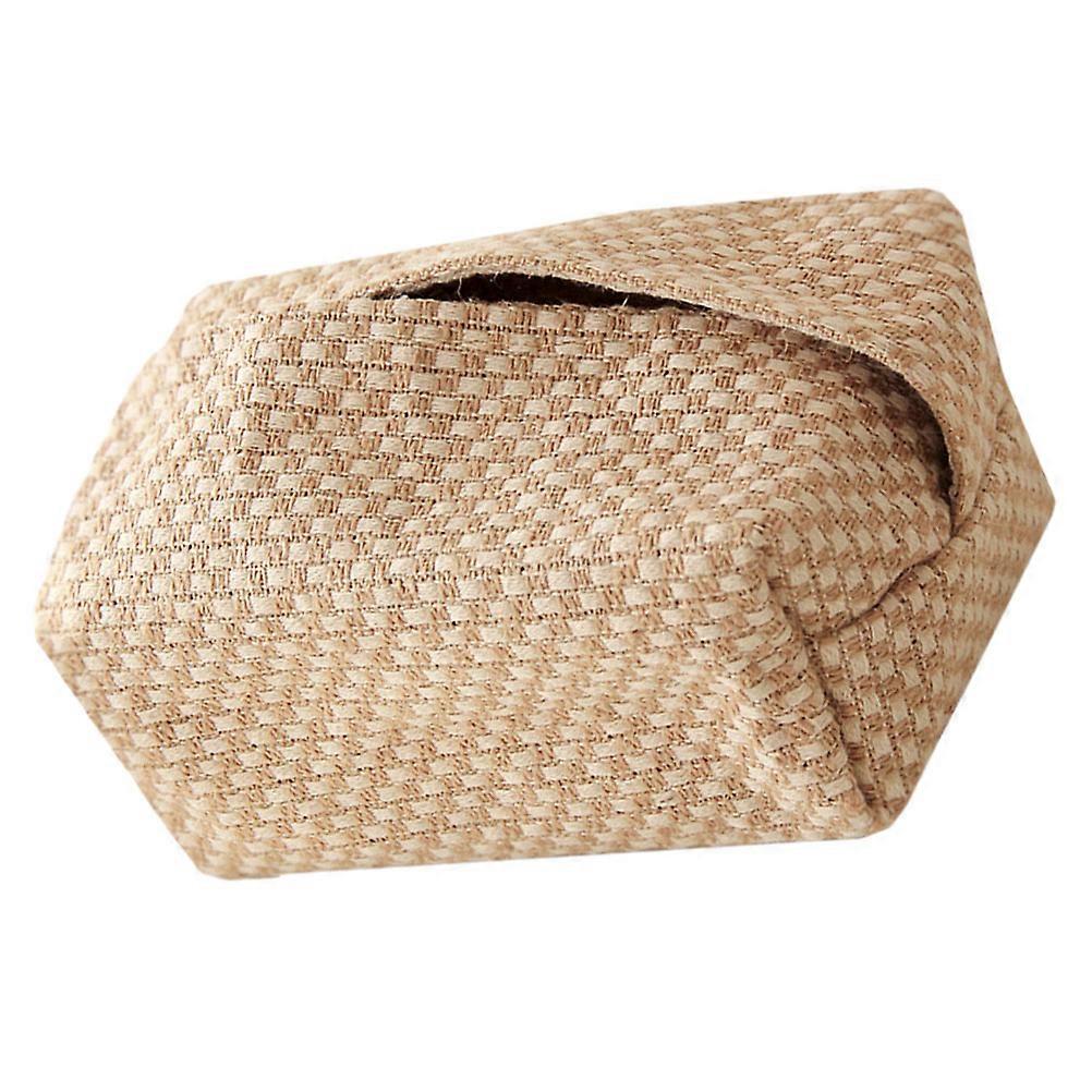 Khaki Decorative Tissue Holder Napkin Box for Storage 2Pcs Cloth