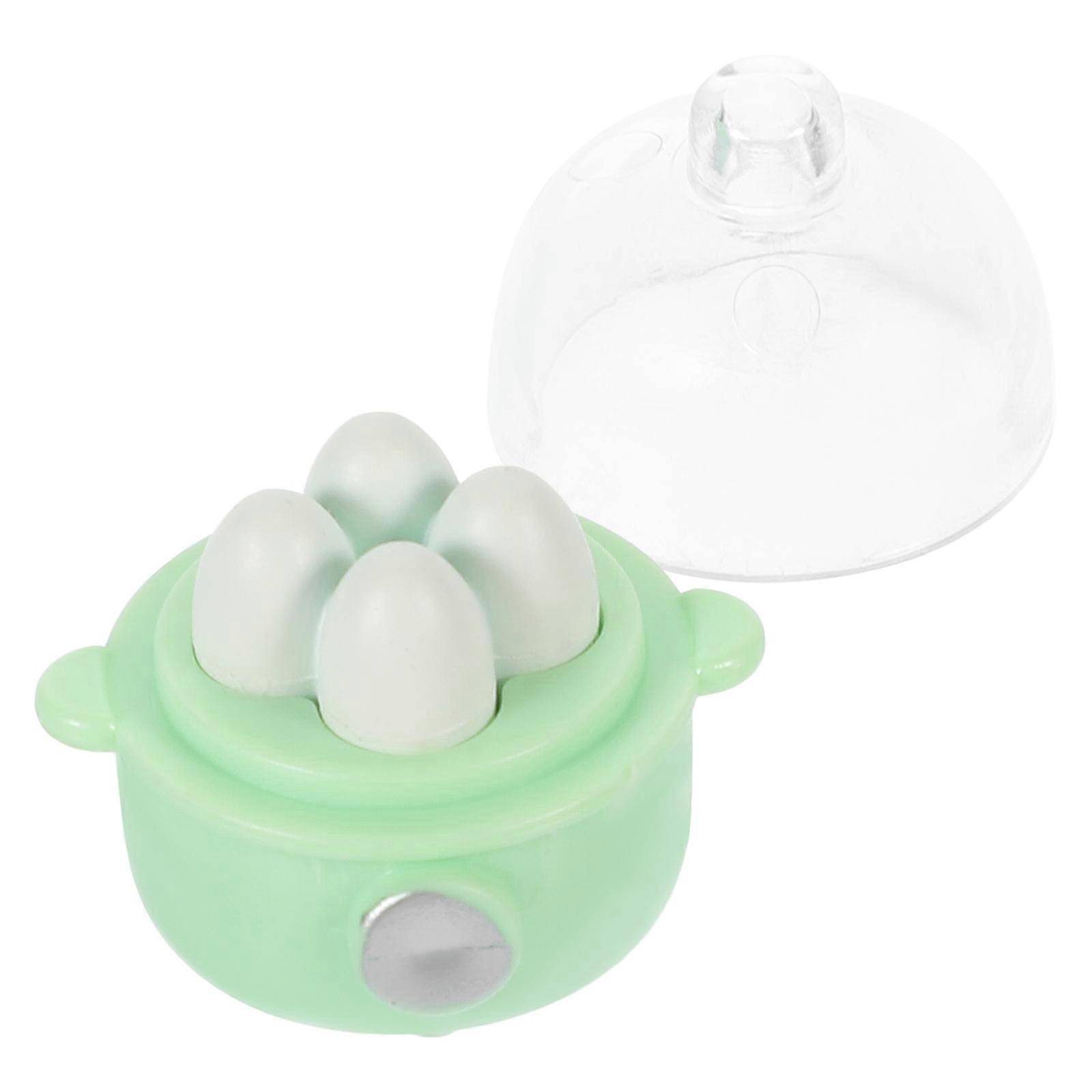 Miniature Egg Cooker Model For Children's Play Compact Egg Cooker Shape In Green 1Pack