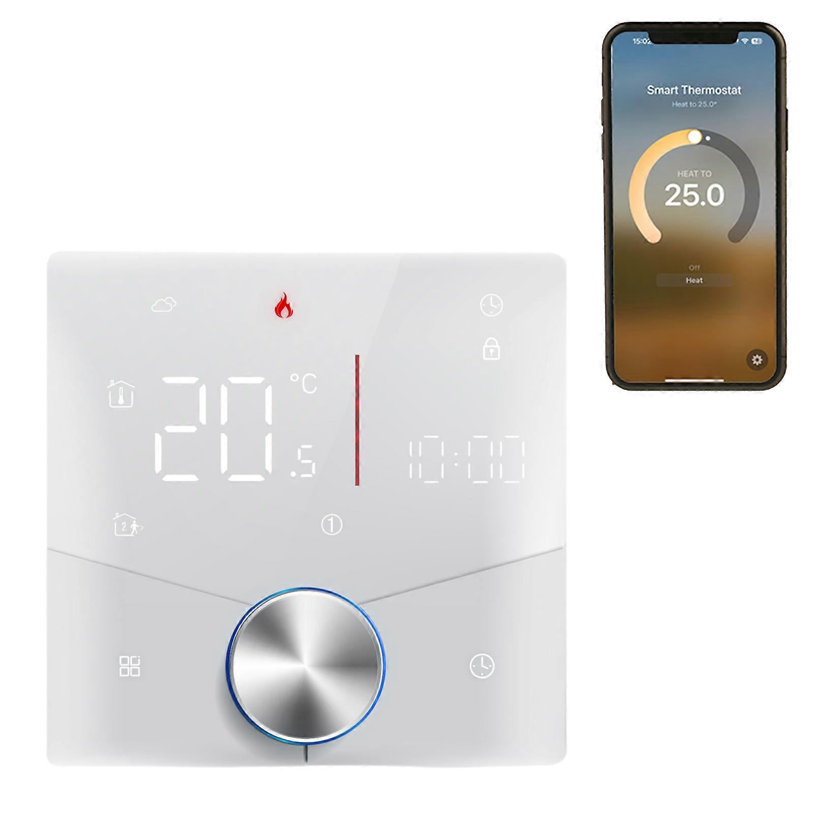 Wireless Matter Thermostat 7x6 Programmable 88x88mm White Touch
