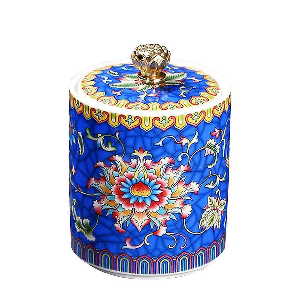 Tea Jar Storage Tank 2Pcs Elegant Ceramic Container For Kitchen Use Designed For Tea Lovers With High-temperature Firing