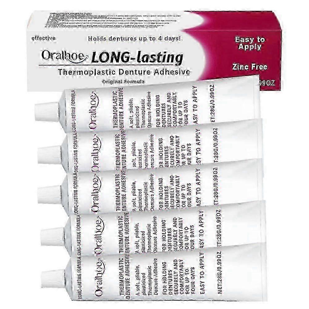 1/3/5Pcs Cushion Grip Thermoplastic Denture Adhesive, Refits and Tightens Loose Upper and Lower Dentures and Partials | Non-Glue Adhesive