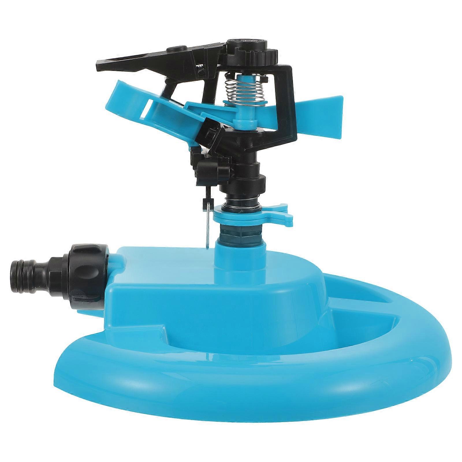 Rotating Garden Sprinkler Blue Plastic Featuring Auto-Rotating Coverage for Garden Watering
