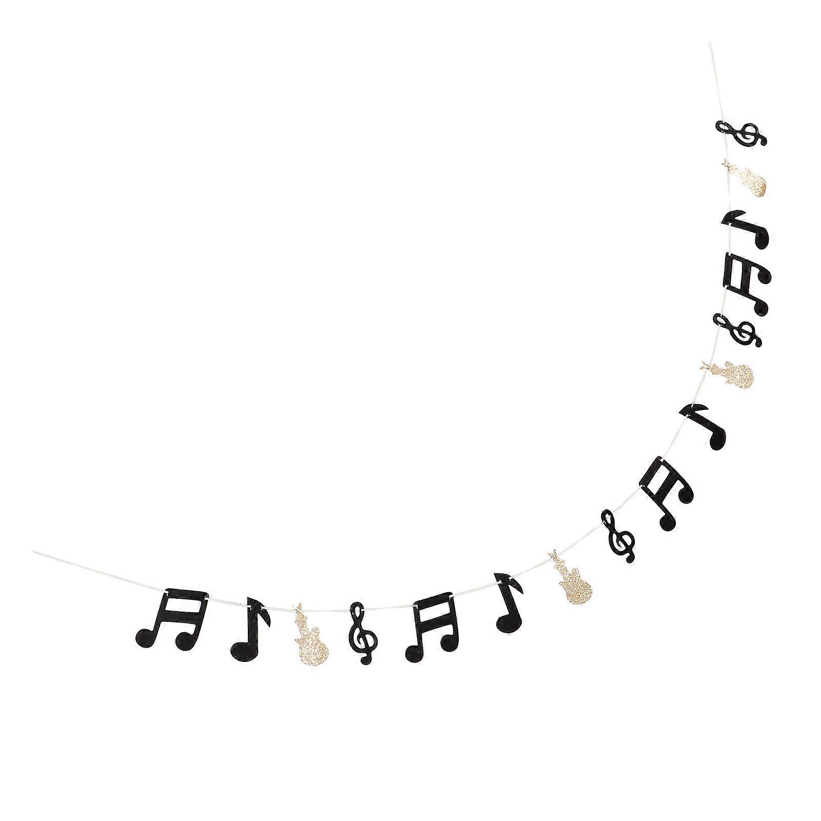 Musical Note Guitar Backdrop for Party 2Sets Music Theme Decoration Banner