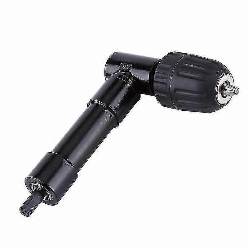 Self-Adjusting 90-Degree Right Angle Drill Chuck, Quick Release Adapter for Tight Spaces