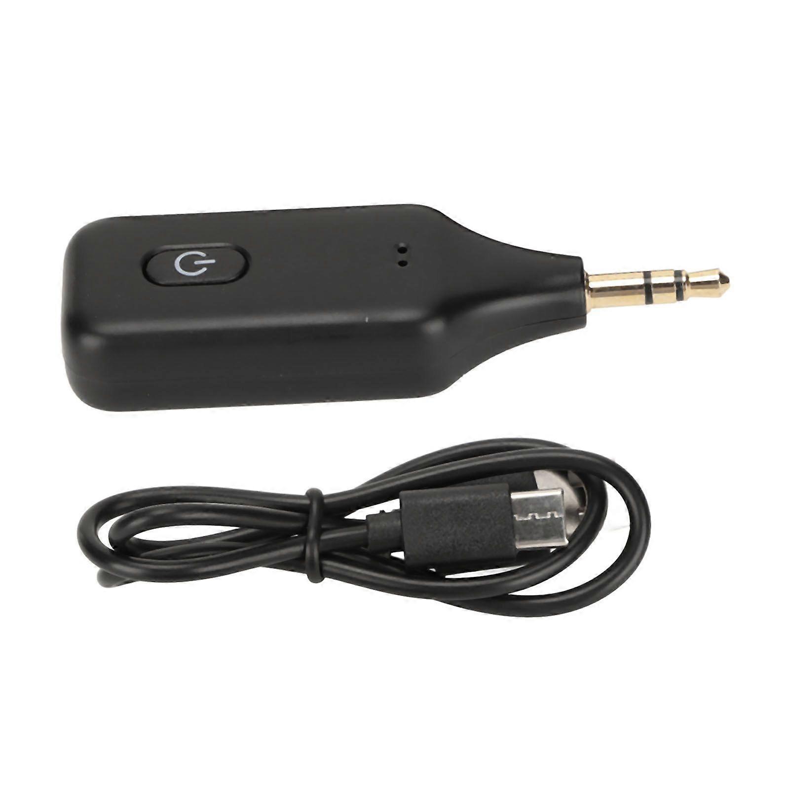 Bluetooth 5.1 AUX Adapter 3 in 1 Low Latency Hands Free Calling 3.5mm Wireless Transmitter Receiver for Car PC