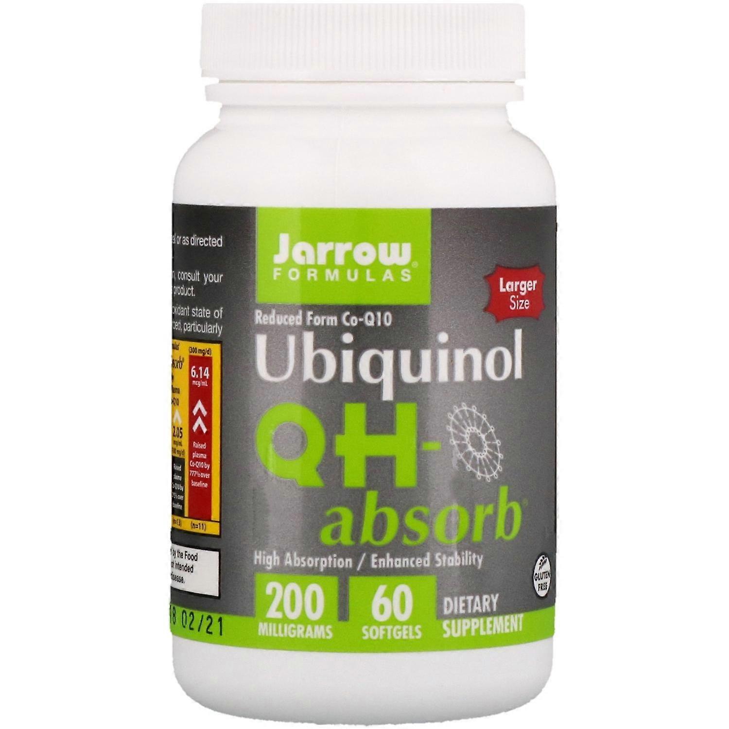 Jarrow Formulas, يوبيكوينول، امتصاص QH، 200 مجم، 60 كبسولة هلامية