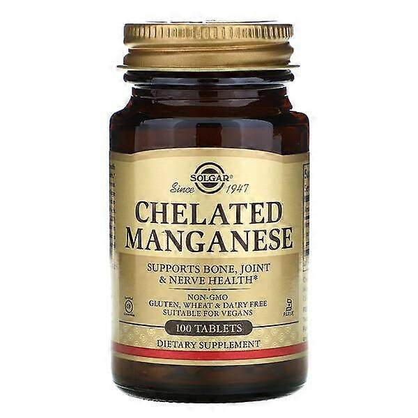 Solgar, Chelated Manganese, 100 Tablets