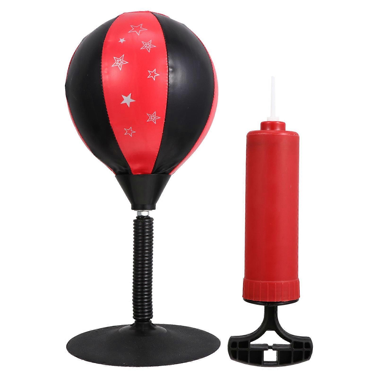 Mini Desktop Punching Bag Stress Relief Eye Coordination Home Use 1Set