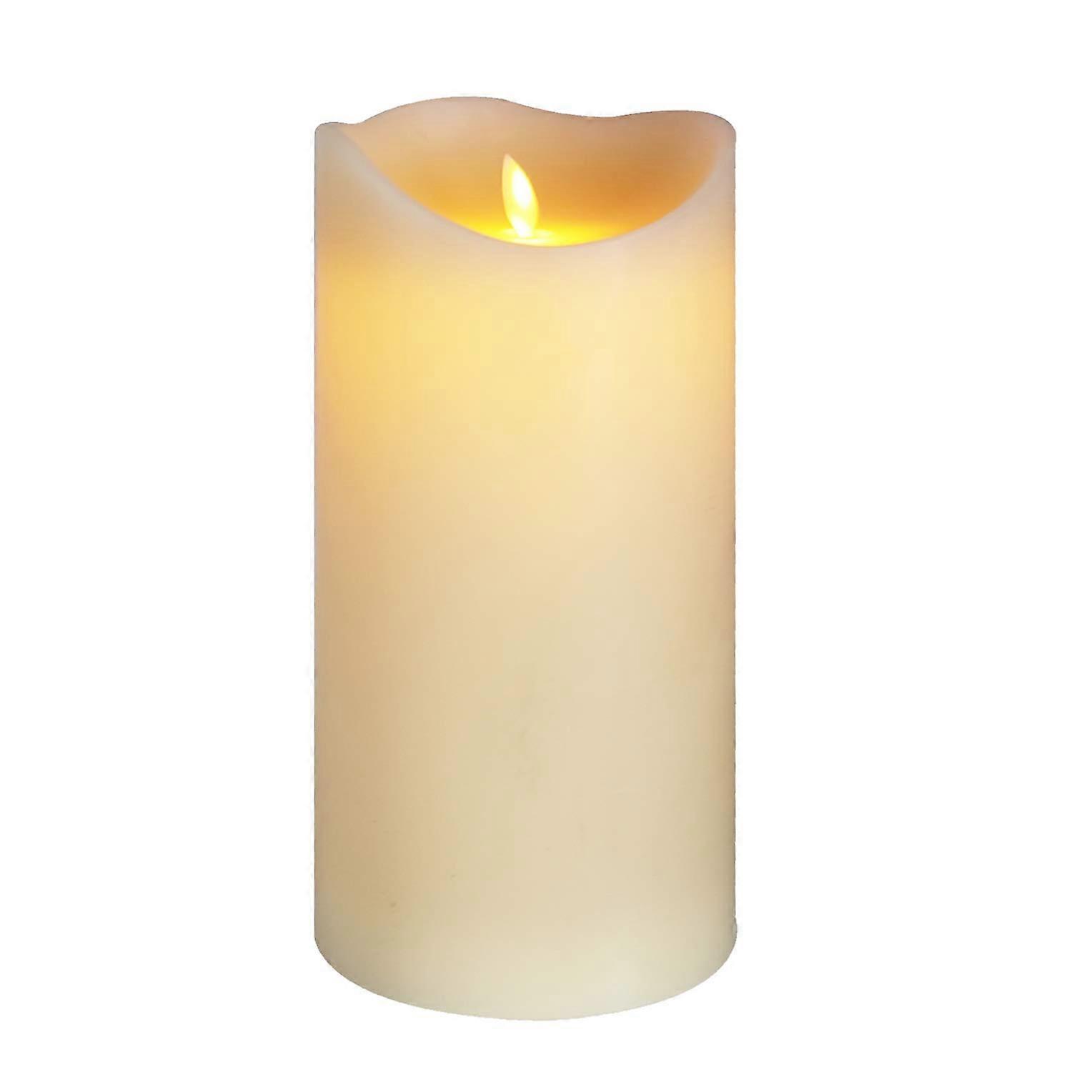 Large Flameless Candles 5"x 10" Battery Operated Real Wax LED Pillar with Timer Flickering Moving Wick for Home Decor