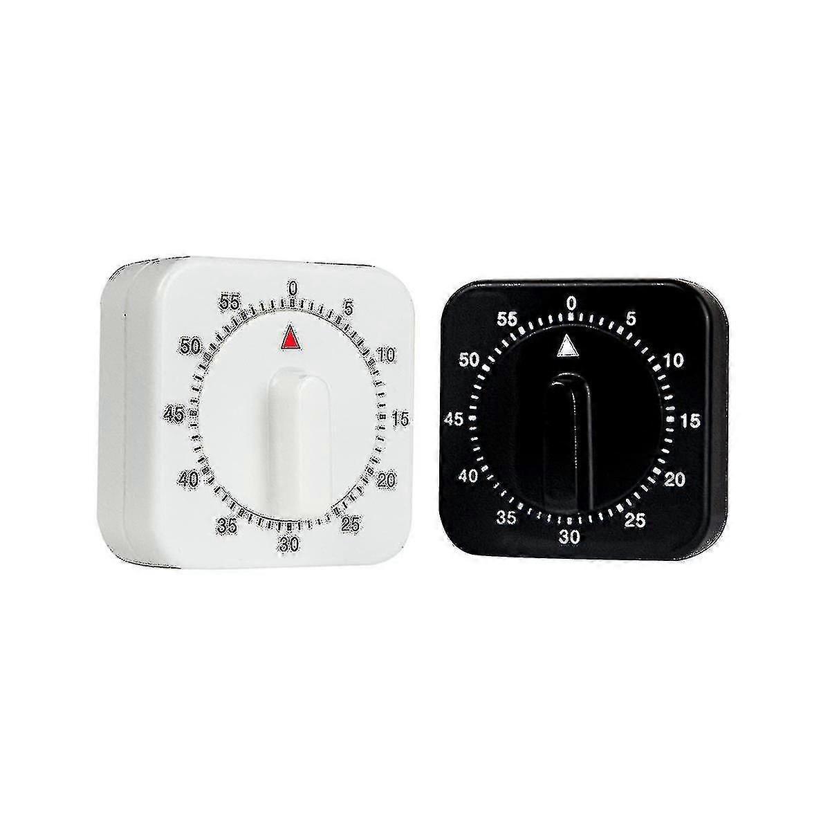 2-pack Square 60 Mechanical Kitchen Timer,chef Cooking Timer Clock With Loud Alarm