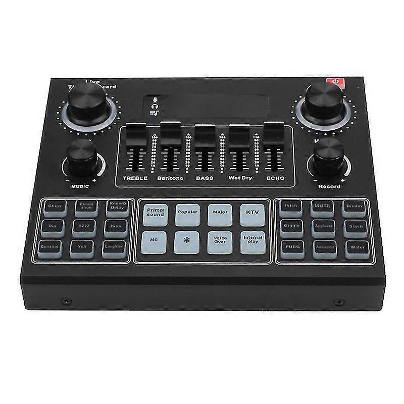 V9 Bluetooth-compatible Sound Card Usb Headset Microphone Webcast Live Streaming Sound Card Mobile Phone Computer Singing Universal Sound Card