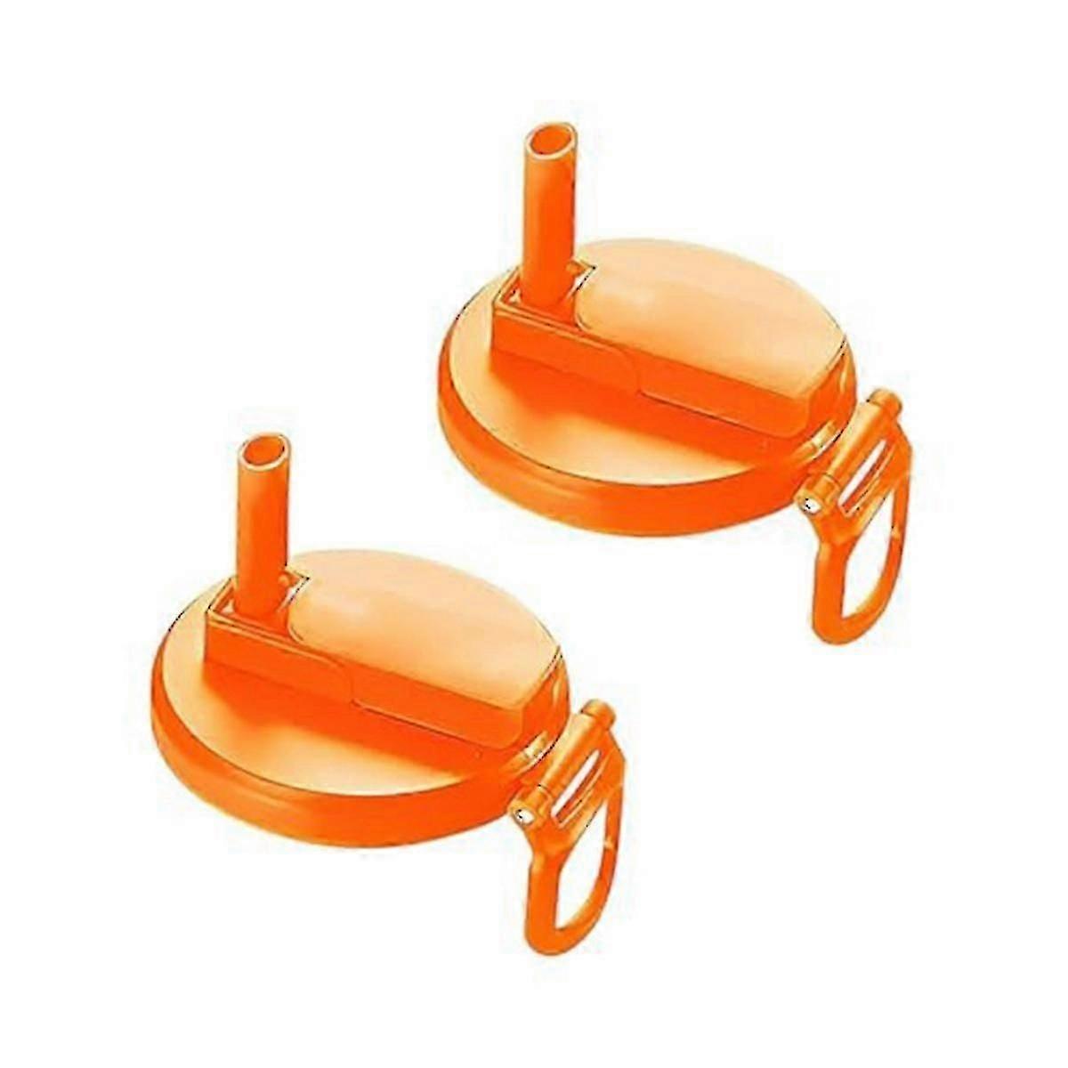 Soda Can Lids with Straw, Covers for Beer, Juice, Soda Tops Can Lid Covers with Straw Orange