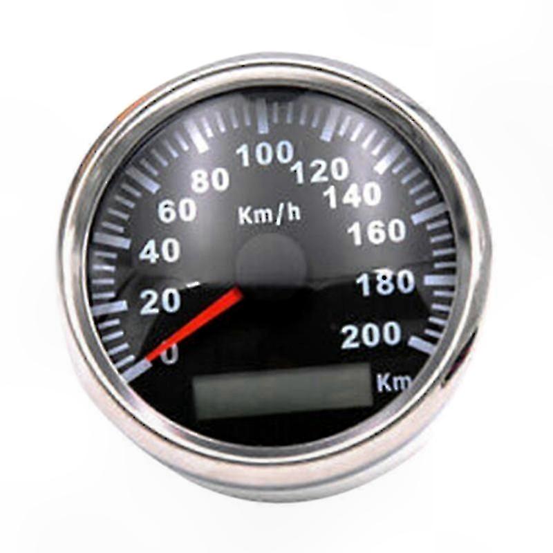 Universal 85mm GPS Speedometer with Red Backlight and Odometer Function Compatible with Various Vehicles 9-32V 200KM/H Max Speed Display