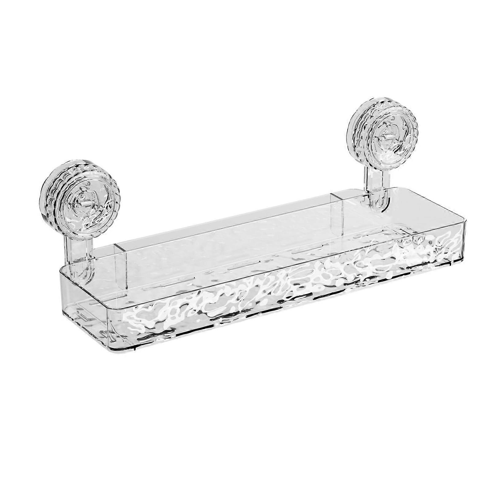 Strong Suction Bathroom Shelf Clear Space Saving Easy Installation For Smooth Surfaces Shower Caddy Organizes Toiletries