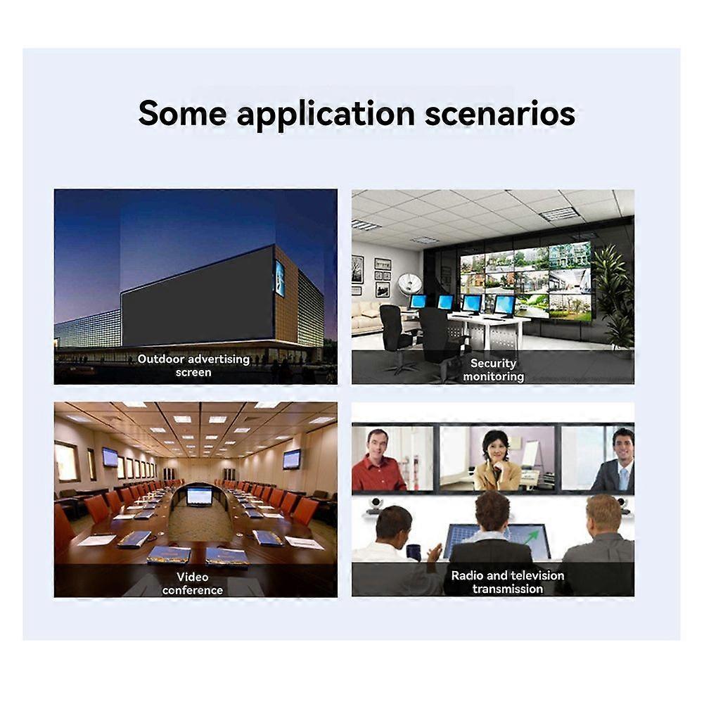 4K HDMI-Compatible KVM Extender 200m Audio Video Extension with IR Plug & Play High-Resolution Network Cable Support(EU)