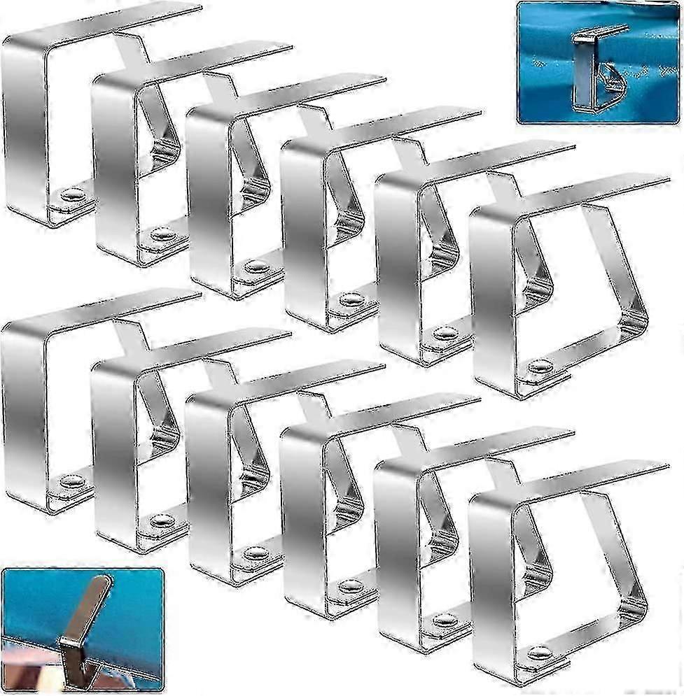 12pcs Clips de nappe, clip de nappe réglable