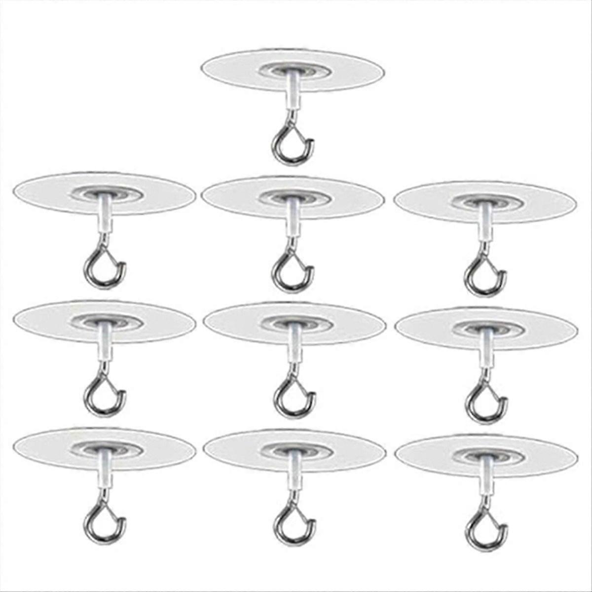 10Pcs Adhesive Ceiling Hook for Popcorn Concrete Ceiling Wall Surface