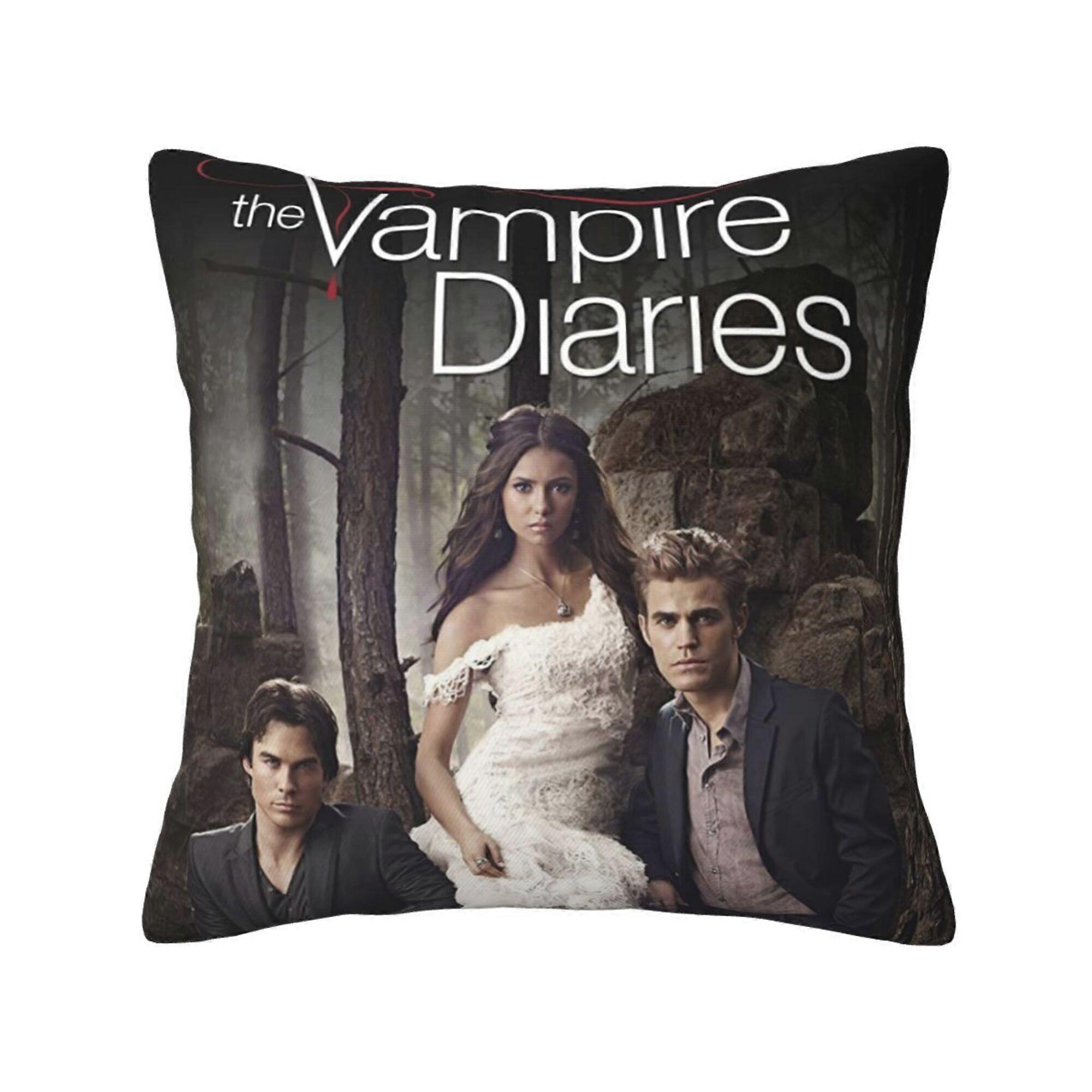 A539ヴァンパイアダイアリーズスロー枕カバー居心地の良い正方形スロー枕カバーベッドソファソファリビングルームクッションケースの家の装飾-16 "x16" jnB539