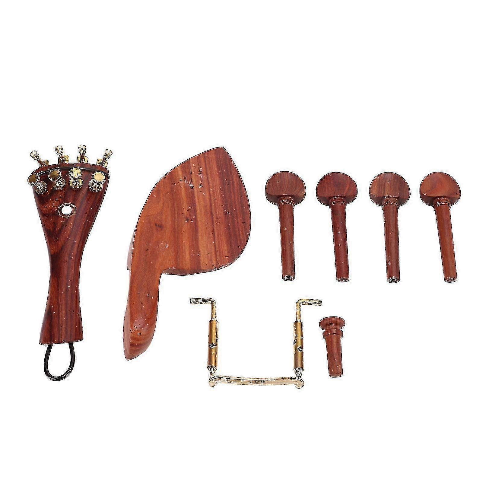 2024 Violin Repair Parts Accessories High End Jujube Wood Tailpiece Chin Rest Tuning Peg End Button