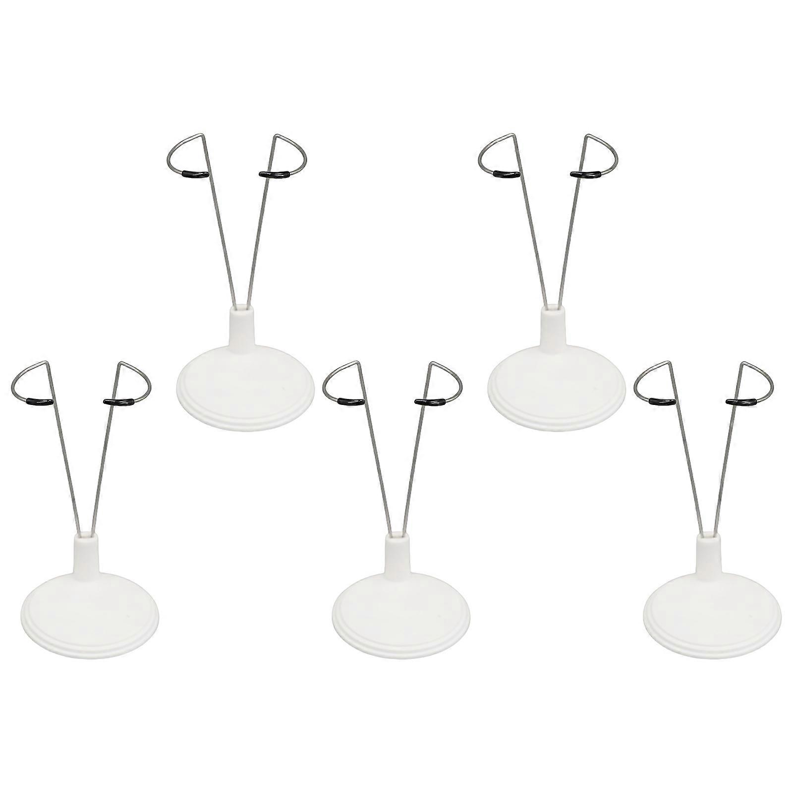 Pack of 5 Doll Display Stand Adjustable Support for 6 to 8 Inch Plush Dolls for Home Shop Window Display Use  White