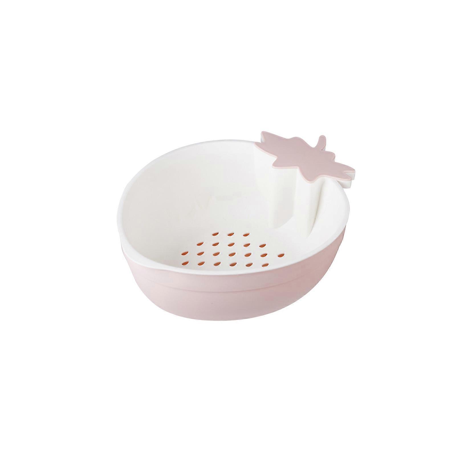 Double Layer Strainer Basket with Quick Water Release Ergonomic Grip Versatile Design for Kitchen Use Rinse and Serve Produce Vegetables