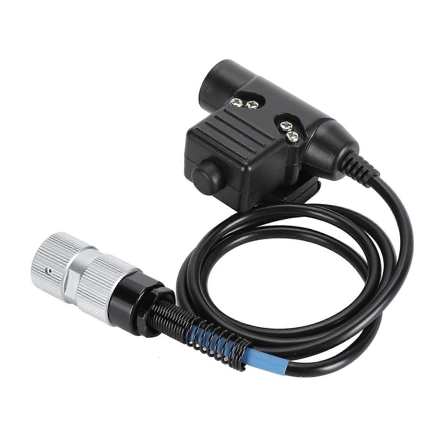 U94 6Pin Push to Talk Radio Headset Connector Replacement Handheld Radio Headset Adapter for PRC 152