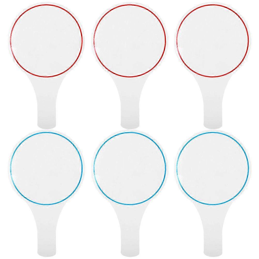 6 stk. blanke resultattavler, håndholdte resultattavler, tørrslettbare svarbrett, enkeltsidede skrivbare padler