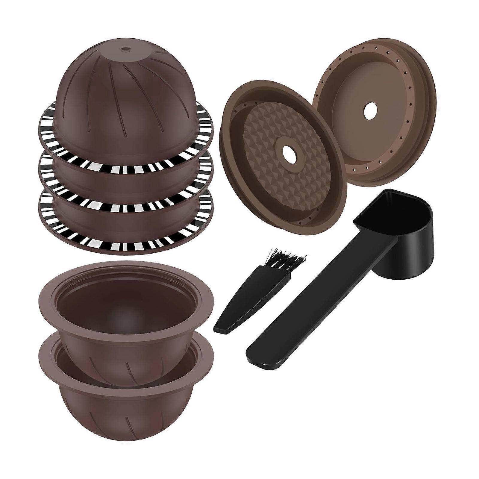 Durables Coffee Filters Refillable Coffee Pods Reusable Coffee Filters Plastic Material for ENV135 ENV150 Models  brown